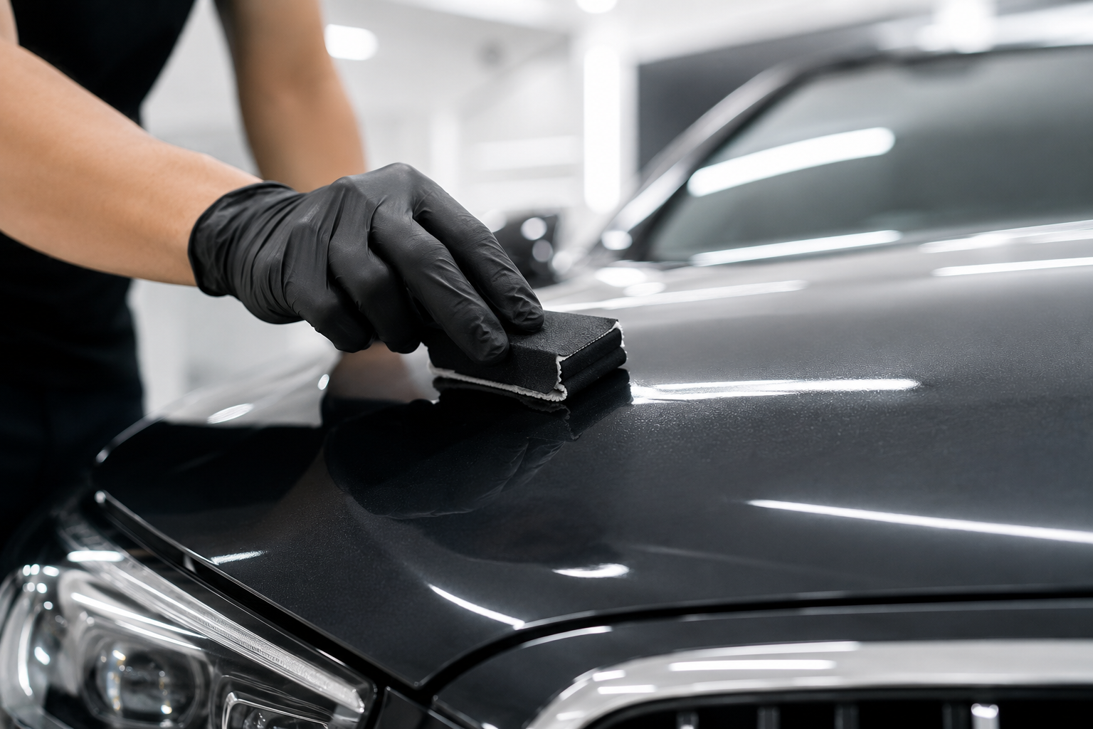 บริการเคลือบแก้วรถยนต์ เงางามล้ำลึก ปกป้องสีรถระยะยาว ที่ Tip Auto